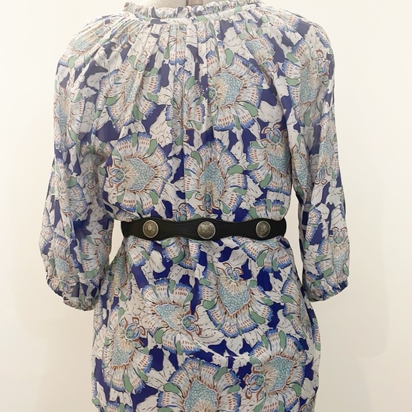 Vintage Concho Brown Leather Silver Tone Belt BOHO Western cowgirl XS S - Picture 5 of 6